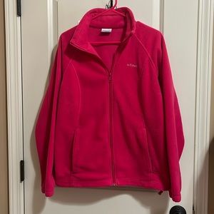 Hot pink Columbia fleece jacket